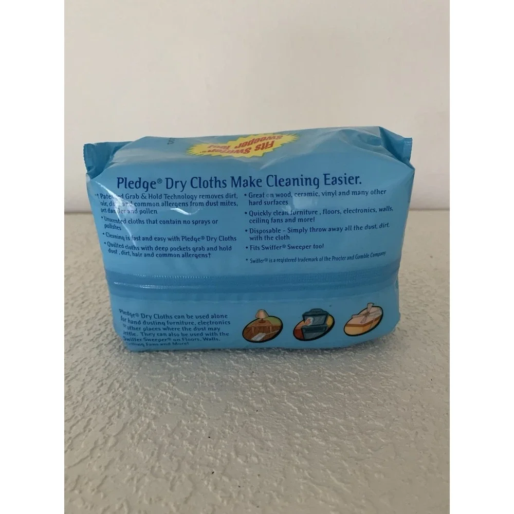 Pledge Dust & Allergen Unscented Dry Cloths 16 Count Grab-It Technology 62327